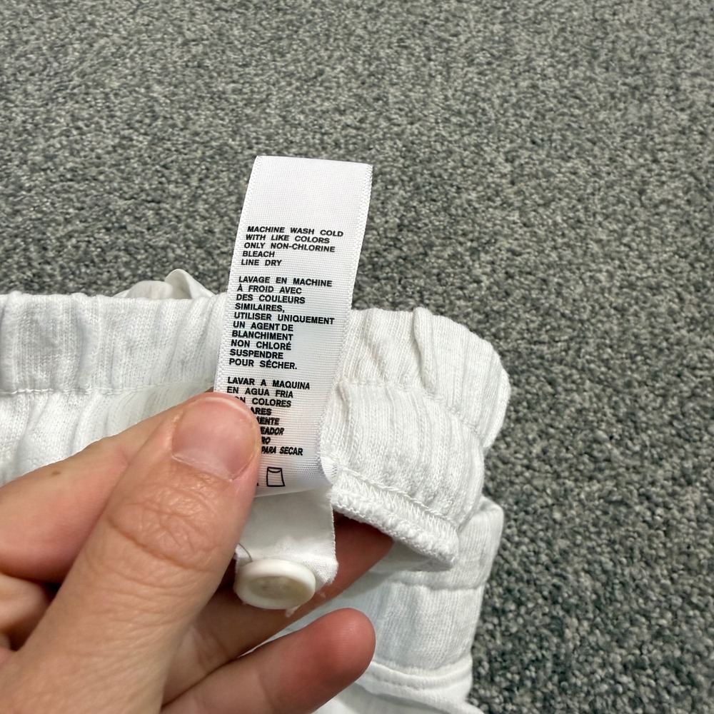James Perse Los Angeles White Cotton Blend Drawstring Jogger Pants Size 2 - Picture 9 of 11